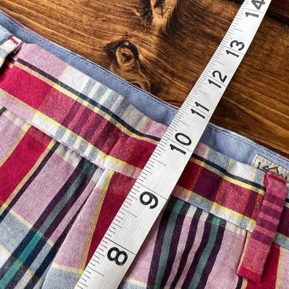 Polo Ralph Lauren Shorts Authentic Indian Madras plaid flat front chino size 32 - Picture 9 of 10